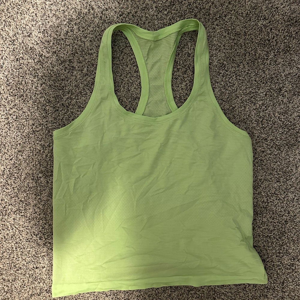 Green Lululemon tank top size 8